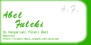 abel fuleki business card